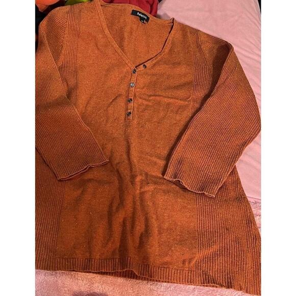-JACKET CARDIGAN Relativity Long Sleeve Sweater XL Orange - Picture 1 of 9
